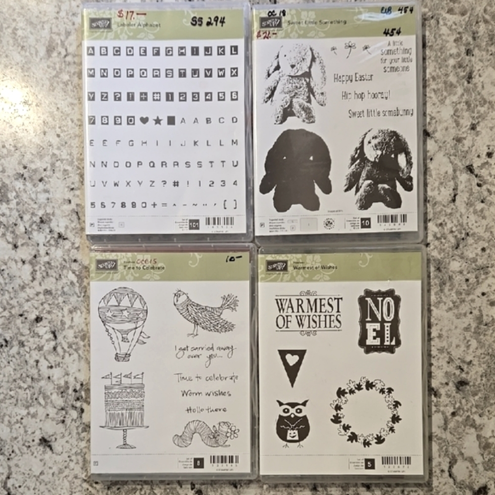 Stampin' Up! Rubber Stamp Set Collection Bundle of Four